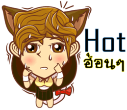 Lady lady little cat sticker #11384563