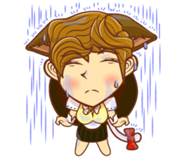 Lady lady little cat sticker #11384578