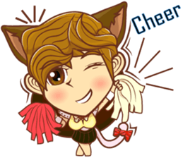 Lady lady little cat sticker #11384579