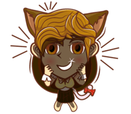 Lady lady little cat sticker #11384581