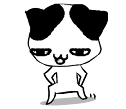 Black and white meow sticker #11386689
