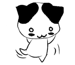 Black and white meow sticker #11386696