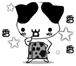 Black and white meow sticker #11386709