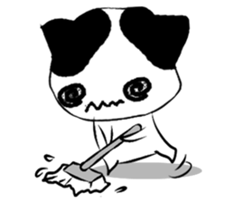 Black and white meow sticker #11386711