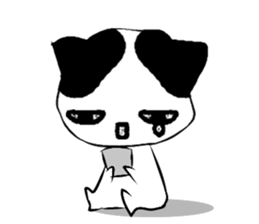 Black and white meow sticker #11386712