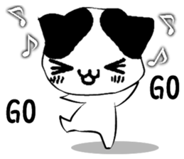 Black and white meow sticker #11386713