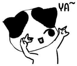 Black and white meow sticker #11386714