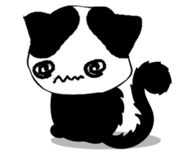 Black and white meow sticker #11386717