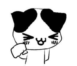Black and white meow sticker #11386718