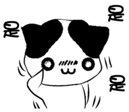 Black and white meow sticker #11386721