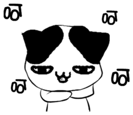 Black and white meow sticker #11386722