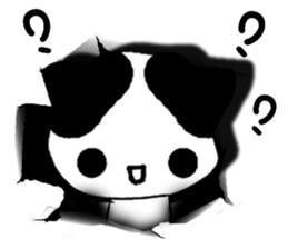 Black and white meow sticker #11386725