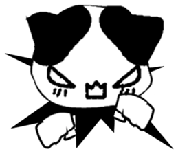 Black and white meow sticker #11386726