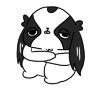 Japanese chin Mochio vol.3 sticker #11387115