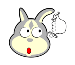 Hello with the figure of the rabbit sticker #11387743