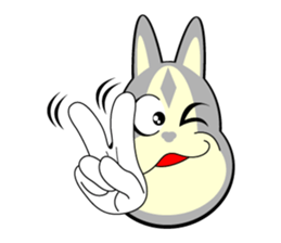 Hello with the figure of the rabbit sticker #11387748