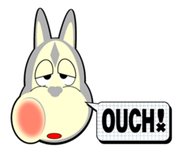 Hello with the figure of the rabbit sticker #11387761