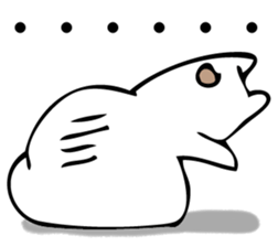 A white bear is KUMATTA. sticker #11388101