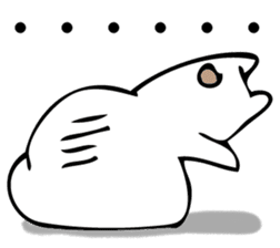 A white bear is KUMATTA. sticker #11388101