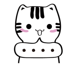 Little white cat (I) sticker #11388128