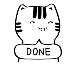 Little white cat (I) sticker #11388135