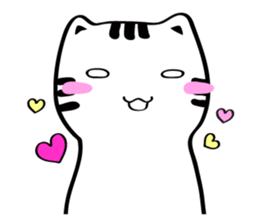 Little white cat (I) sticker #11388147