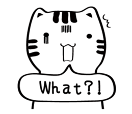 Little white cat (I) sticker #11388148