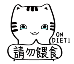 Little white cat (I) sticker #11388149