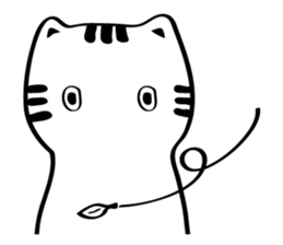 Little white cat (I) sticker #11388165