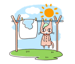 Cats sleep sticker #11388194