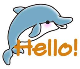Sticker of a cute dolphin <vol.3> sticker #11389824