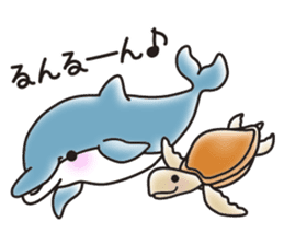 Sticker of a cute dolphin <vol.3> sticker #11389827