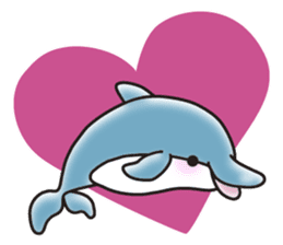Sticker of a cute dolphin <vol.3> sticker #11389828