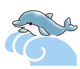 Sticker of a cute dolphin <vol.3> sticker #11389830