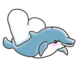Sticker of a cute dolphin <vol.3> sticker #11389841