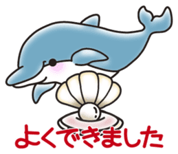 Sticker of a cute dolphin <vol.3> sticker #11389847