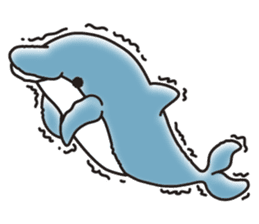 Sticker of a cute dolphin <vol.3> sticker #11389853