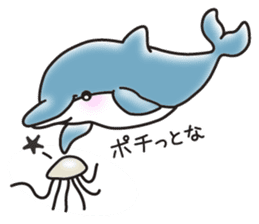 Sticker of a cute dolphin <vol.3> sticker #11389857