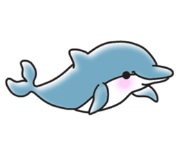 Sticker of a cute dolphin <vol.3> sticker #11389860
