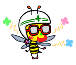 Bee and Devil sticker #11390104