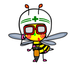 Bee and Devil sticker #11390106