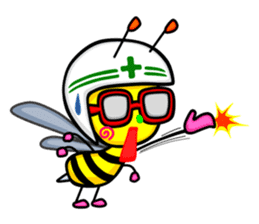 Bee and Devil sticker #11390108