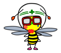 Bee and Devil sticker #11390115