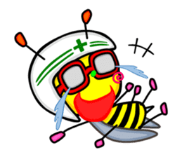 Bee and Devil sticker #11390122