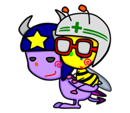 Bee and Devil sticker #11390142