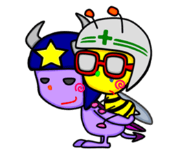 Bee and Devil sticker #11390142