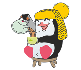 blusterer penguin in hat sticker #11390305