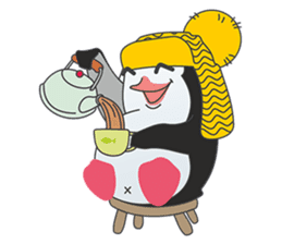 blusterer penguin in hat sticker #11390305