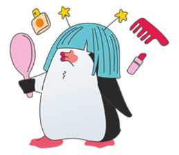 blusterer penguin in hat sticker #11390306