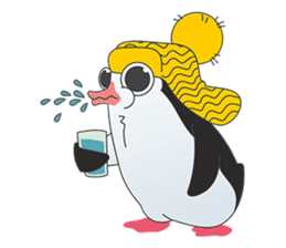blusterer penguin in hat sticker #11390308